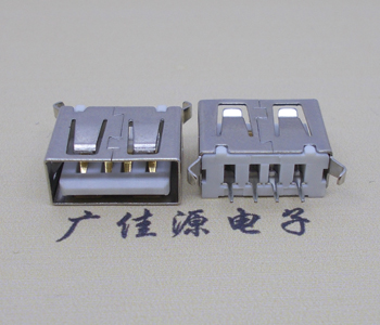USB vertical 180 degree short body 10.5 bent pin connector socket