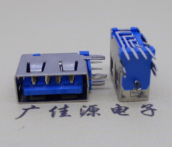 USB plug 2.0 female socket short body 10.0MM interface blue rubber core