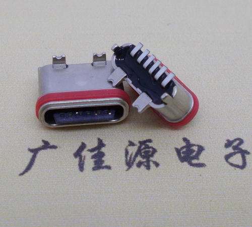 Vertical patch waterproof Type-C6P female connector