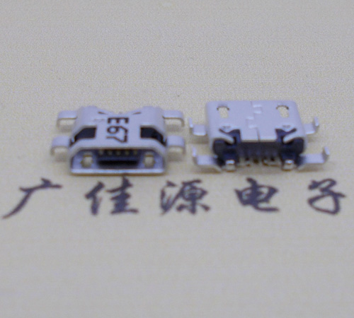 Micro USB reverse sinking board 1.2mm interface, four pin straight edge without guide