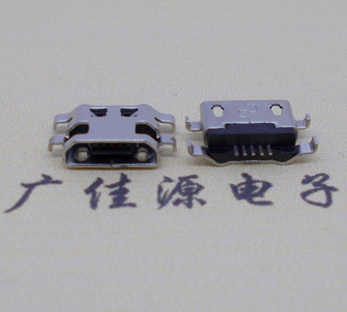 Micro USB 5p connector reverse sink 1.6mm four pin flat port