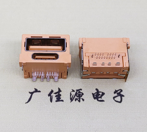 双用USBA+C接口16PIN二合一插座
